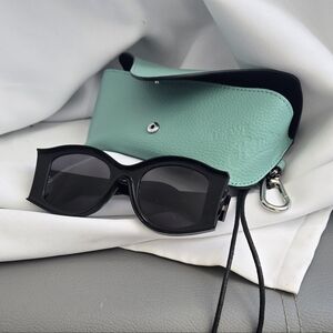 Loewe Black Sunglasses with Original Green Carrying Case